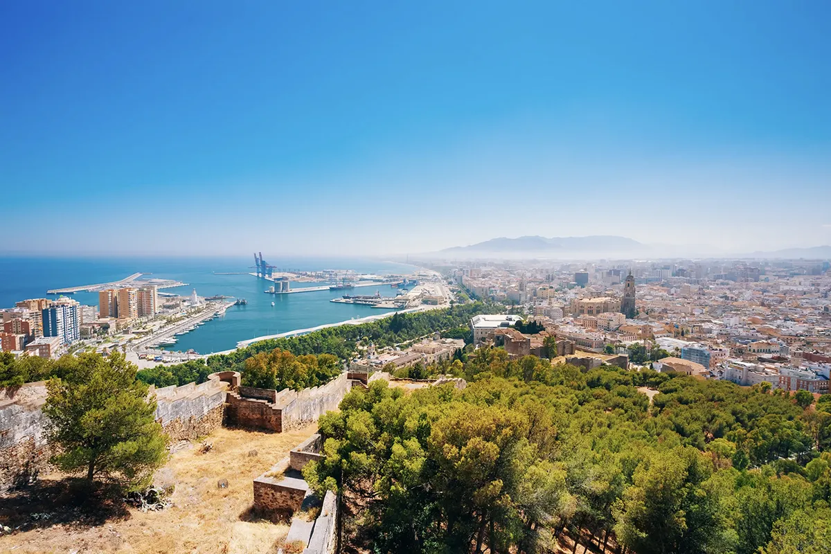Vista de la ciudad de MALAGA. Costa del Sol