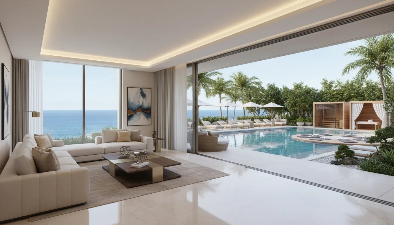 Proyecto de Apartamento con vistas a la piscina y al mar