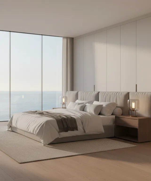 Representación de dormitorio ALTA VITA con vistas al mar